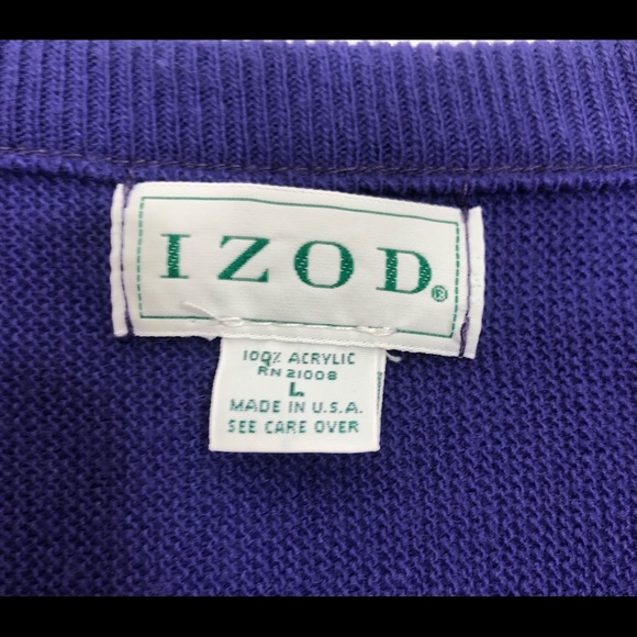 Vintage Izod V Neck Men’s L - Picture 8 of 14